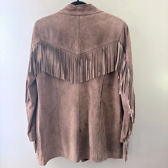 Vintage TOGETHER! Brown Suede Fringe Coat - Picture 5 of 10